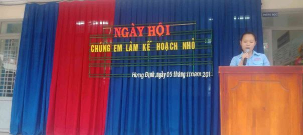 Cô TPT Đội phát động phong trào kế hoạch nhỏ đợt 1