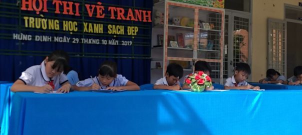 Hội thi vẽ tranh Trường em xanh - sạch - đẹp